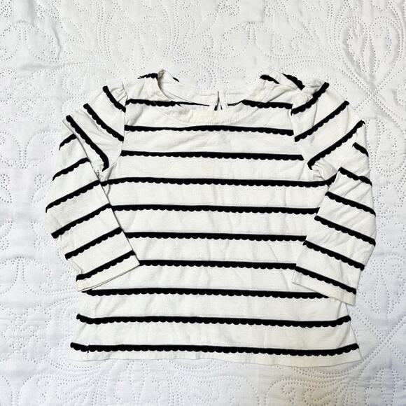 Gap Scalloped Stripe Shirt Size 24m - Picture 2 of 5